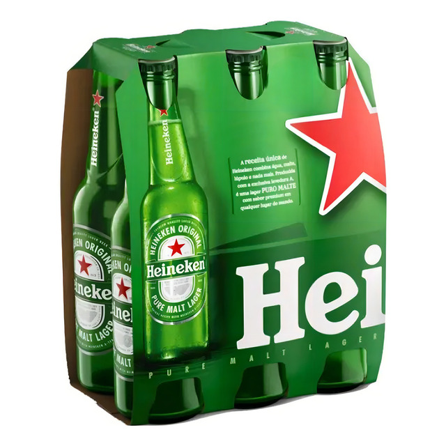 Cerveja Heineken Puro Malteloira Long Neck 250ml 6 U
