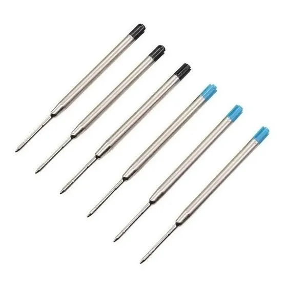 Carga Para Canetas Refil Metal - Tipo Parker E Crown 6 Unids
