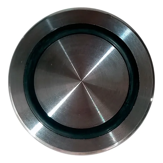 Soporte Chapeton Cristal Mesa Aluminio Redondo 3.44cm 24pz