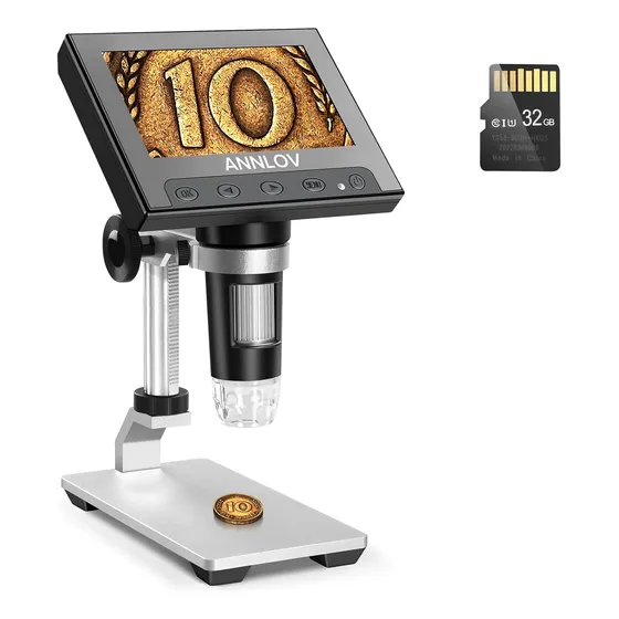 Microscopio Digital Manual 109cm Con Aumento 50x-1000x