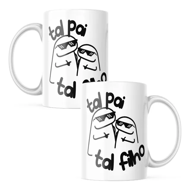 Caneca Xícara Personalizada Dia Dos Pais Tal Pai Tal Filho