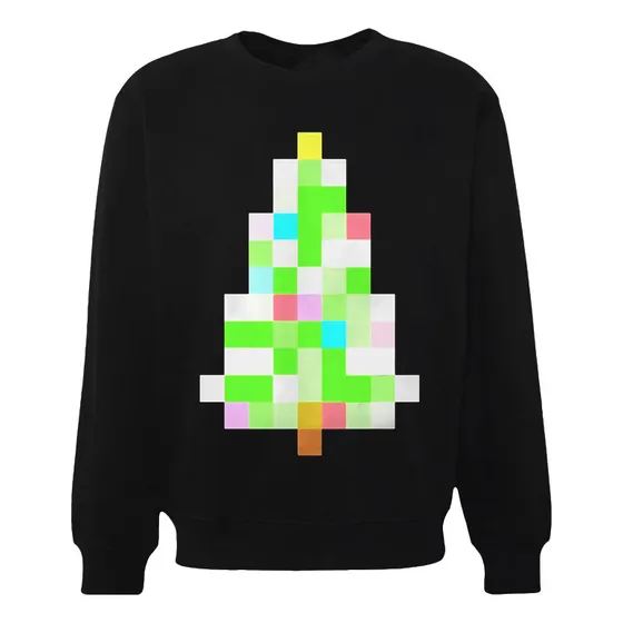 Sudadera Ugly Sweater Pixel 8 Bit Pino Navideño Gamer Geek