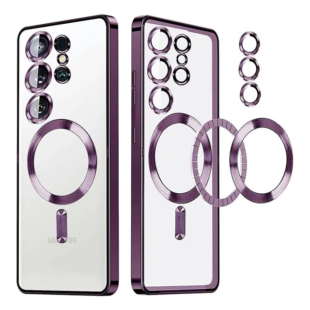 Carcasa Case Estuche Funda Forro Para Samsung Magnético | S25 | S24 | S23 | S22 | S21 | Plus | Ultra | Fe | Magsafe + Protector Cámaras Incluido