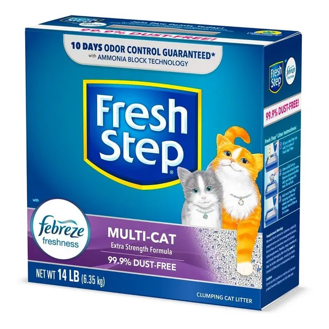 Arena Para Gatos Fresh Step Multi Cat Con Febreze 14 Lb