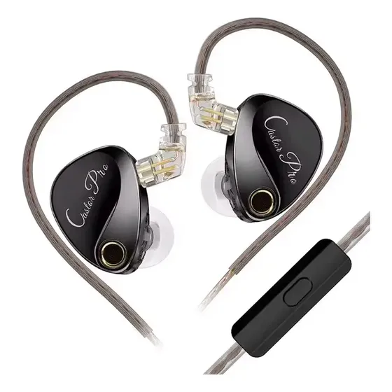 Auriculares Kz Castor Pro Bass Version Switch Con Microfono Color Negro