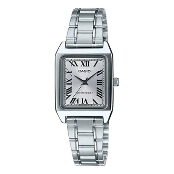 Reloj Casio Ltpv007 Mujer Acero Inoxidable Números Romanos 