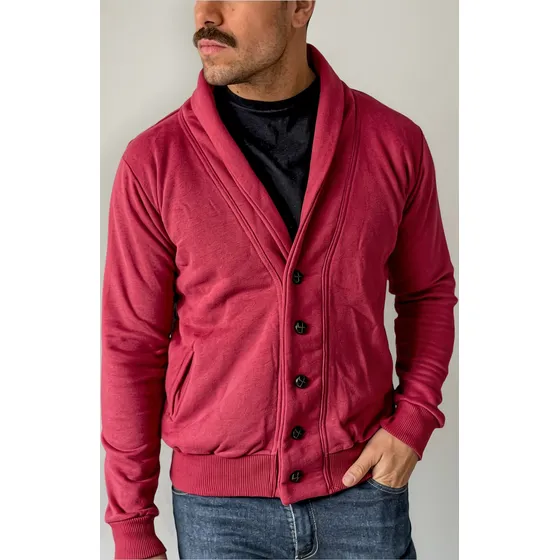 Cardigan Isu De Hombre Algodón Frezado