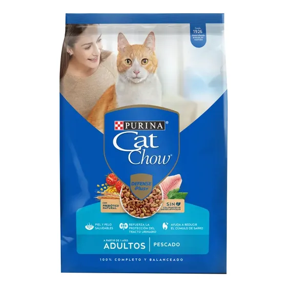 Cat Chow Adultos Defense Plus Pescado 8kg Alimento Seco Gato