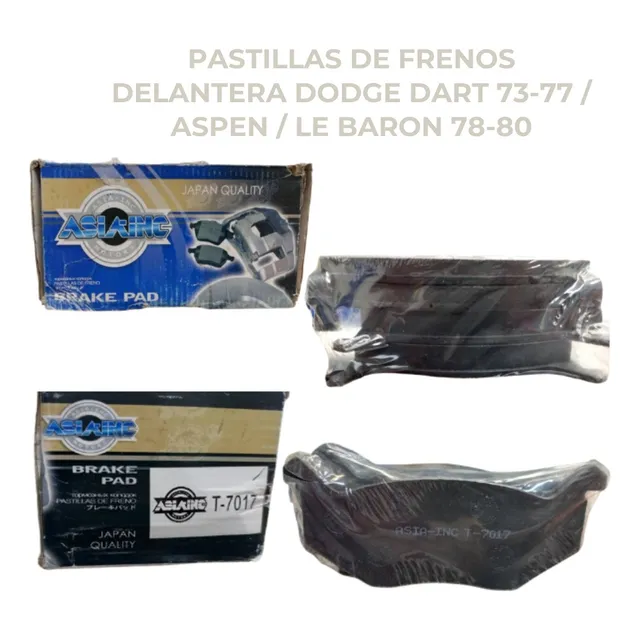 Pastillas De Frenos D. Dodge Dart 73-77/aspen/le Baron 78-80