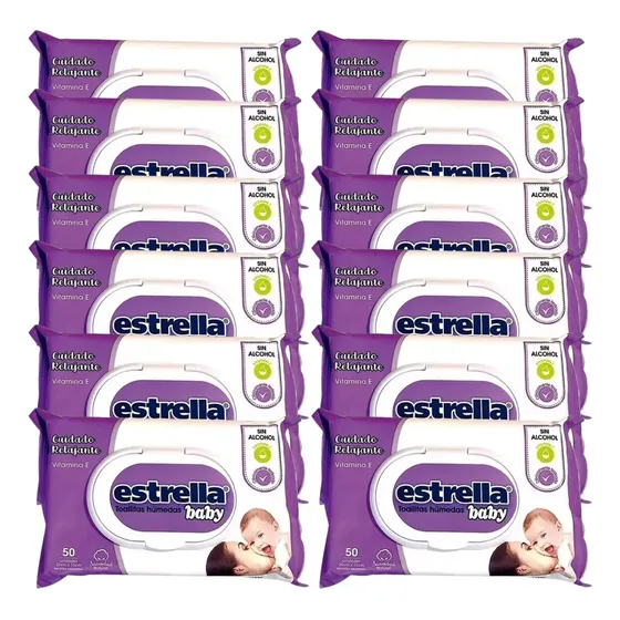 Toallitas Humedas Estrella Baby Lilas X 600 Unidades