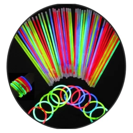 50 Pulseras Luminosas Cyalume Neon Varios Colores Brillantes