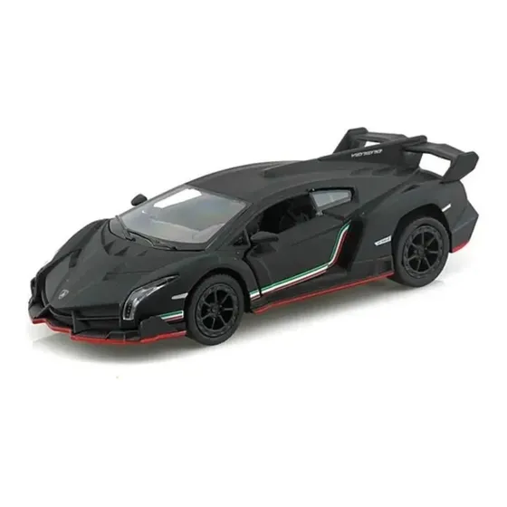 Miniatura metálica negra Lamborghini Veneno KT5370d
