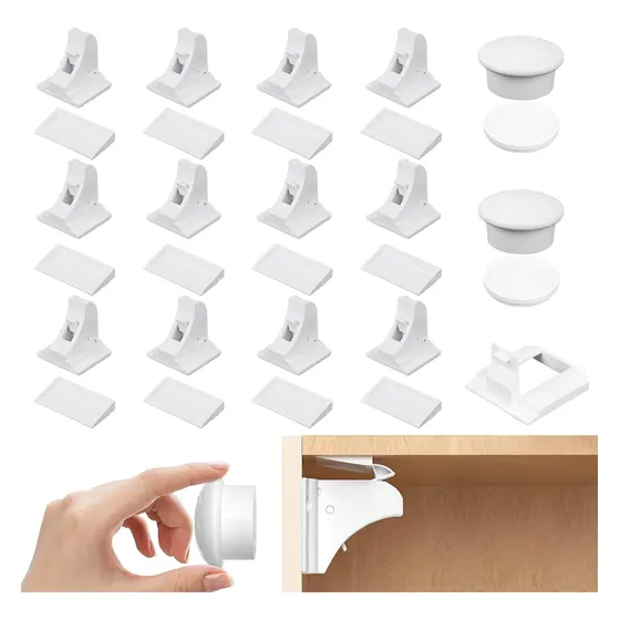 Kit C 10 Crianças Protetor Gaveta Travas Magnética Gaveta