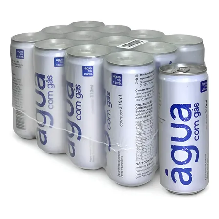 Água Na Lata Com Gás - Pack Com 12 Unidades