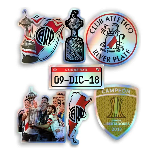 Mini Pack Calcos Vinilo Holografico River Mini Stickers Holo