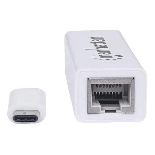 Adaptador Usb Tipo C A Red Gigabit Manhattan 507585 Color Negro