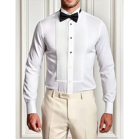 Camisas En Cuello Paloma Y En Puño Para Gemelos  Hombre