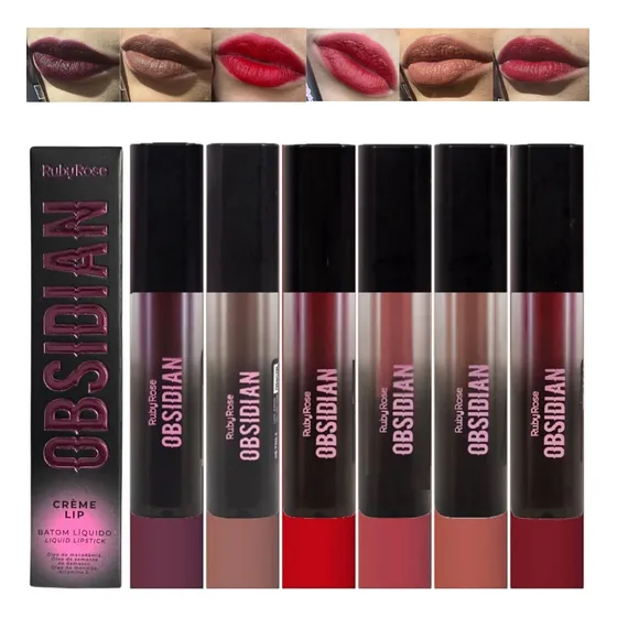 Batom Liquido Creme Lip Conforto Obsidian Ruby Rose Unidade