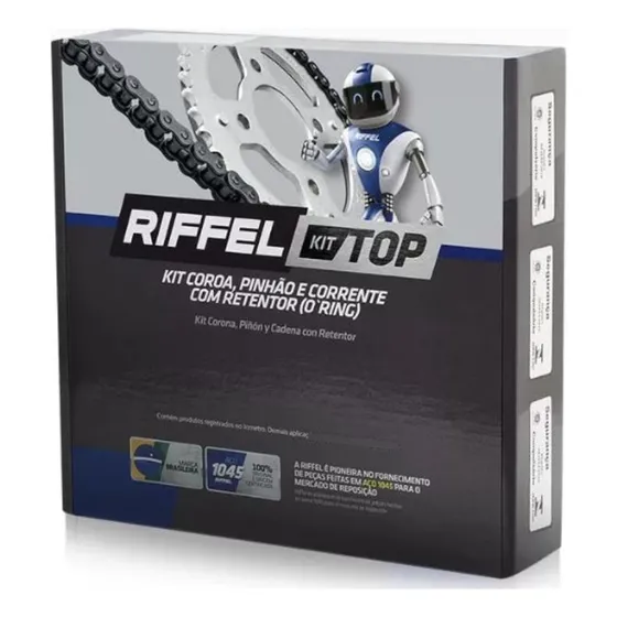 Kit Relação Yamaha  Xtz 150 Crosser Top Com Retentor Riffel