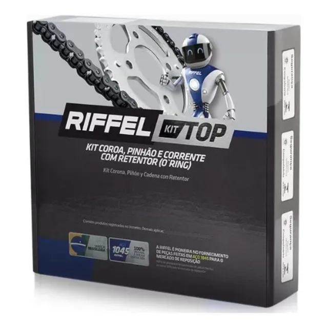 Kit Relação Yamaha  Xtz 150 Crosser Top Com Retentor Riffel