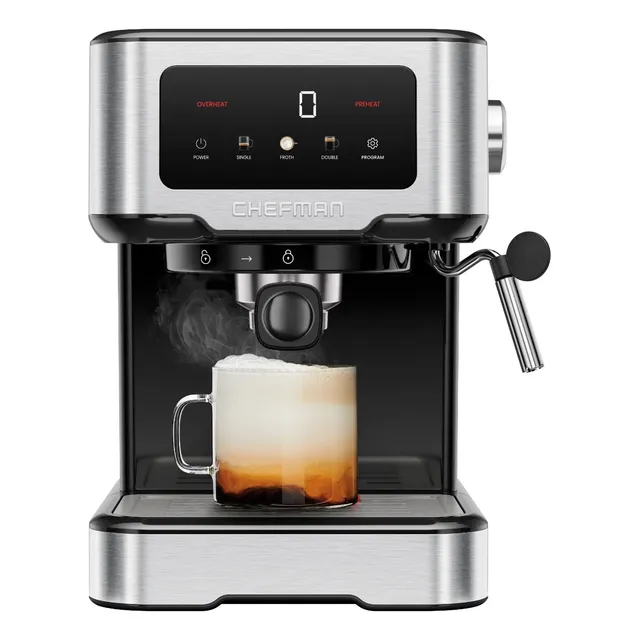 Cafetera Espresso Chefman Craftbrew Digital Con Espumador