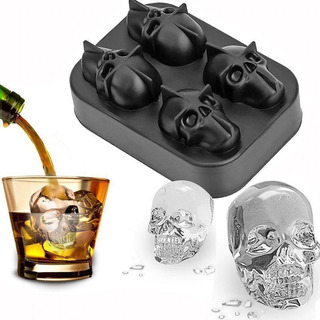 Forma De Gelo Caveira Silicone 3d Festas Drinks Bartender Forma De Gelo Caveira Silicone 3d Festas Drinks Bartender