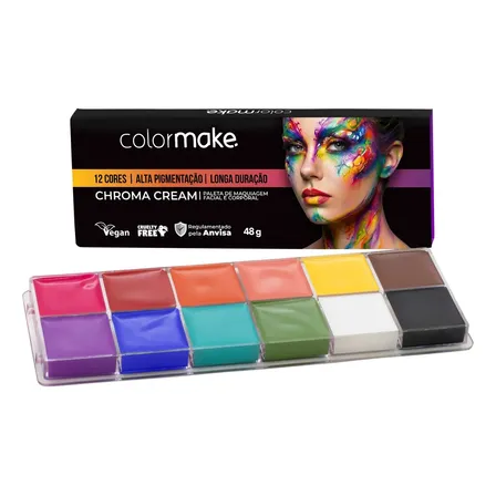 Paleta De Maquiagem Colormake Chroma Cream 12 Cores Colormake