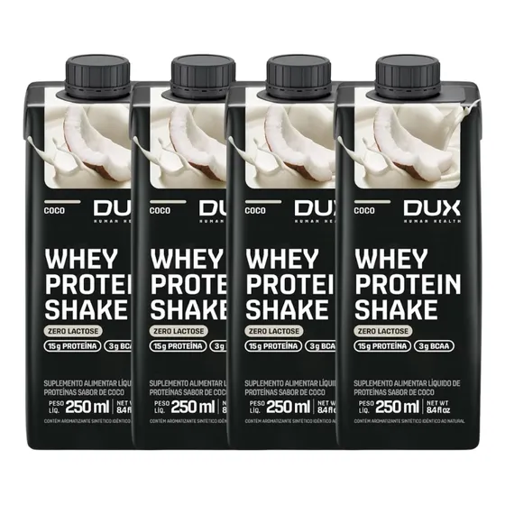 Whey Protein Shake (pack C/ 4un De 250ml) Dux Nutrition