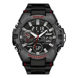 Relogio Masculino Militar Sport Shock Tatico Prova D'água Vermelho Knup Relogio Masculino Militar Sport Shock Tatico Prova D'água Vermelho Knup