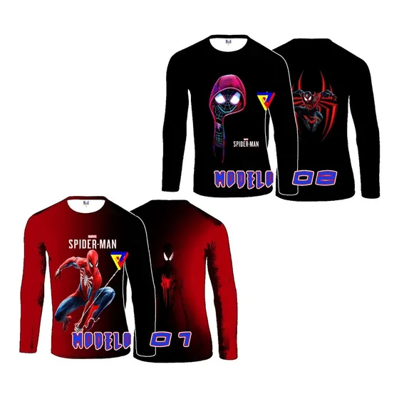 Sudadera Spiderman Hombre Araña Full Color Talla S M L