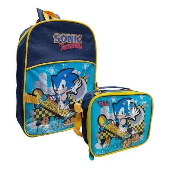 Combo Escolar Morral Lonchera Sonic