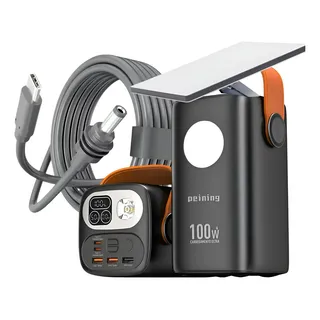 Bateria Portátil 60000 Mah, Power Bank 100w Cabo Sartlink 3m Preto