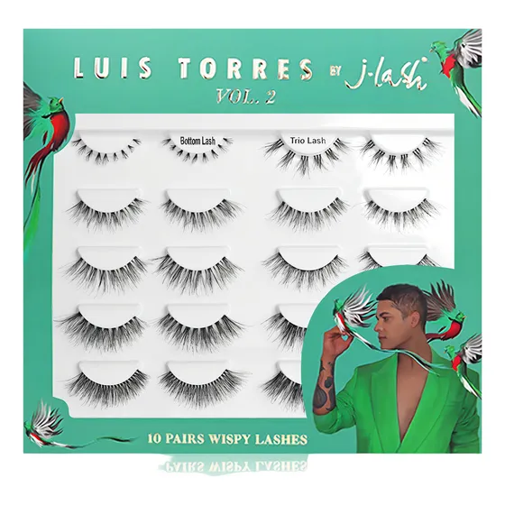 Pack Pestañas Luis Torres 10 Pares Jlash Color Negro Espesor 2 Mm Largo 2 Mm Tipo De Curvatura C