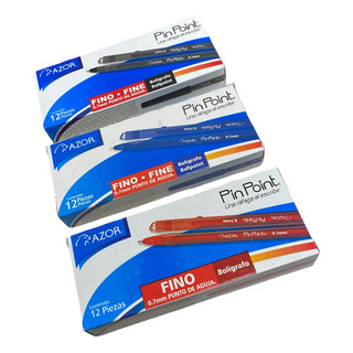 Plumas Lapiceros Pin Point Fino 0.7mm Traslucido 36pz Azor Plumas Lapiceros Pin Point Fino 0.7mm Traslucido 36pz Azor