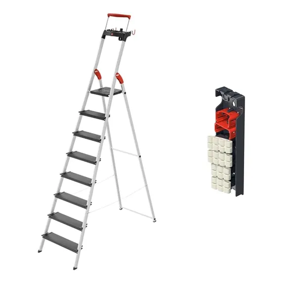 Hailo L100 Pro | Aluminum Folding Stepladder | Eight Steps |