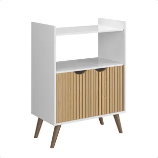 Aparador De Sala Buffet Cantinho Café 2 Portas Cor Branco/canelado Aparador De Sala Buffet Cantinho Café 2 Portas Cor Branco/canelado