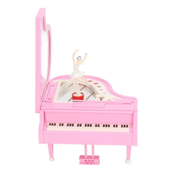 Caja Musical Piano Bailarina Cajita Musical Color Rosa Rosa Piano