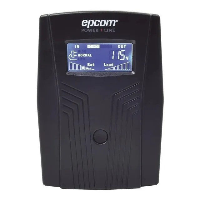 Ups Epcom EPU600LCD 600va/360w Entrada Y Salida 120 Vca Regulador Color Negro