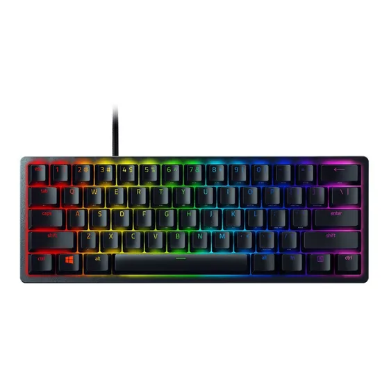 Teclado Razer Huntsman Mini 60% Óptico Mecánico Lineal Color del teclado Mercury Idioma Inglés US