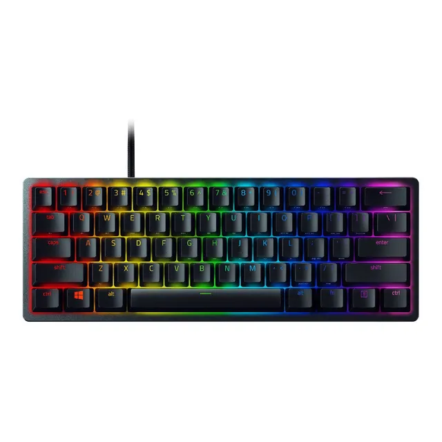 Teclado Razer Huntsman Mini 60% Óptico Mecánico Lineal Color del teclado Mercury Idioma Inglés US