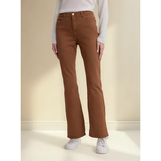 Jeans De Mujer Modelo Enebro Color Cafe Canadienne