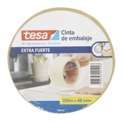Cinta De Embalaje Extra Fuerte Transparente 48mm*200mts Tesa