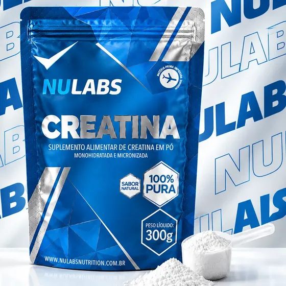 Creatina 100% Monohidratada Micronizada Importada Pura 300g