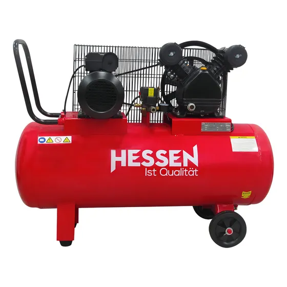 Compresor de aire eléctrico Hessen 016-6720 200L 2hp 220V 50Hz rojo