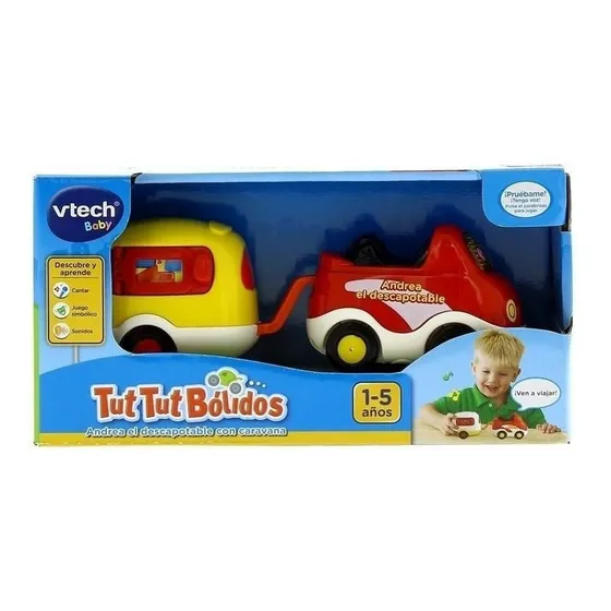 Carrito Vtech Descapotable Remolque Baby Tut Tut Bólidos 