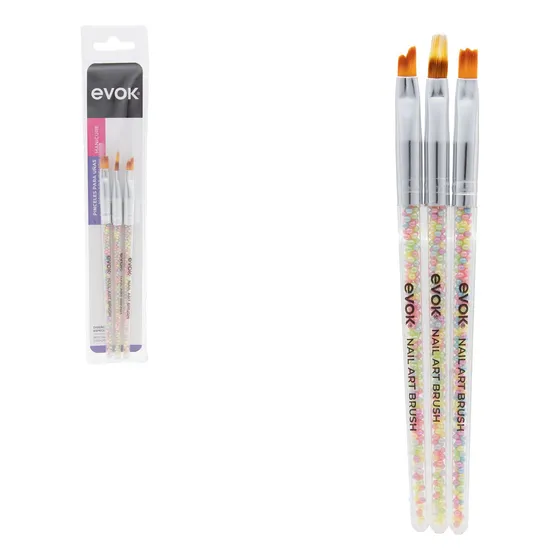 Set De Pinceles Para Uñas Nail Art Evok Ev-nbs-2322