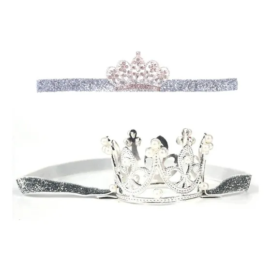 Nishine 2 Piezas Baby Girl Crown Headband Princess Tiara Toc