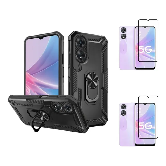 Case Funda Bumper Para Oppo A58/ Oppo A78 + 2 Micas Pantalla