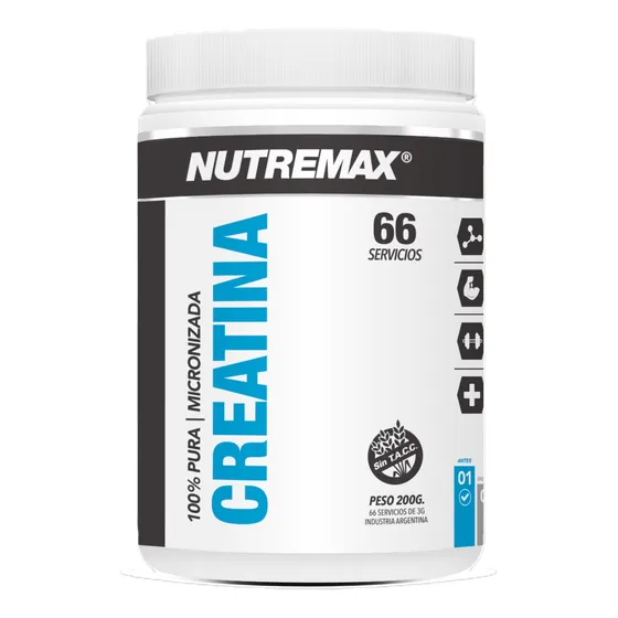 Suplemento Deportivo 200gr Nutremax Creatina Micronizada 66s