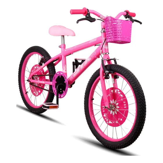 Bicicleta Infantil Aro 20 Feminina Stx Princess Menina 6 A 10 Anos Freio V-brake Cor: Rosa